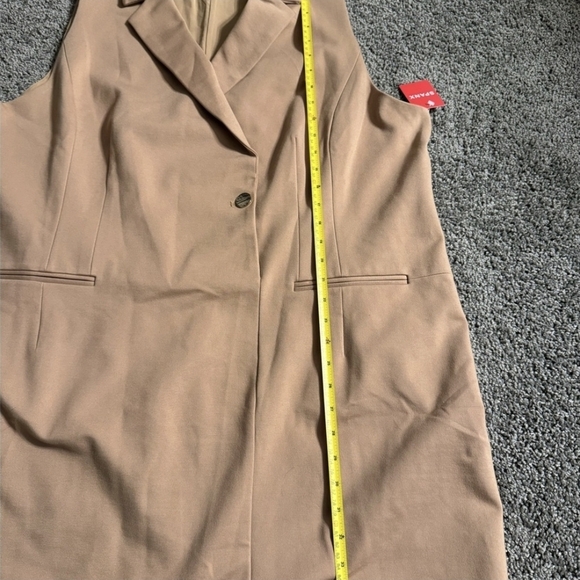 SPANX Elegant Tan Sleeveless Blazer Dress - Picture 6 of 9